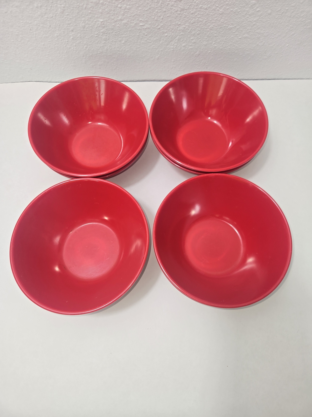 Red Dining Bowls - Set of 8